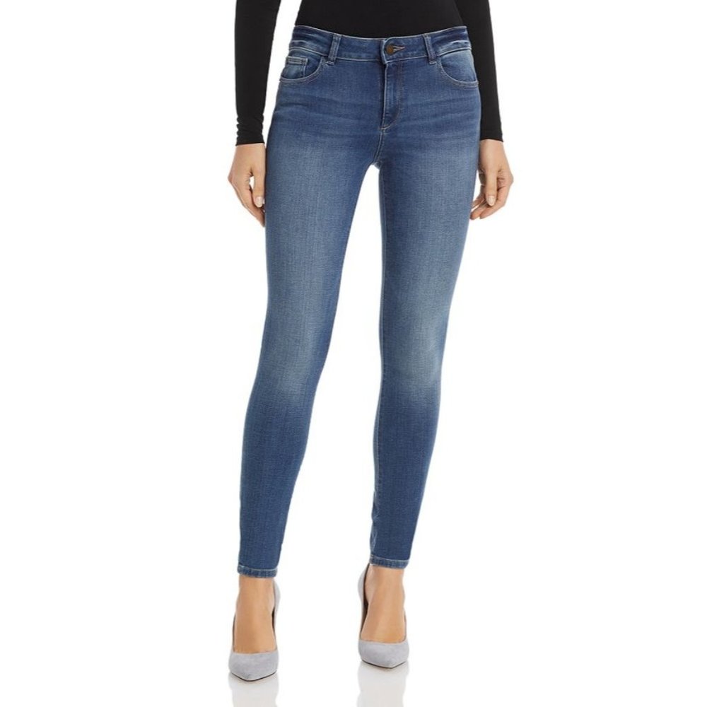 DL1961 Florence Skinny Stretch Dark Wash Blue Jeans Womens 28